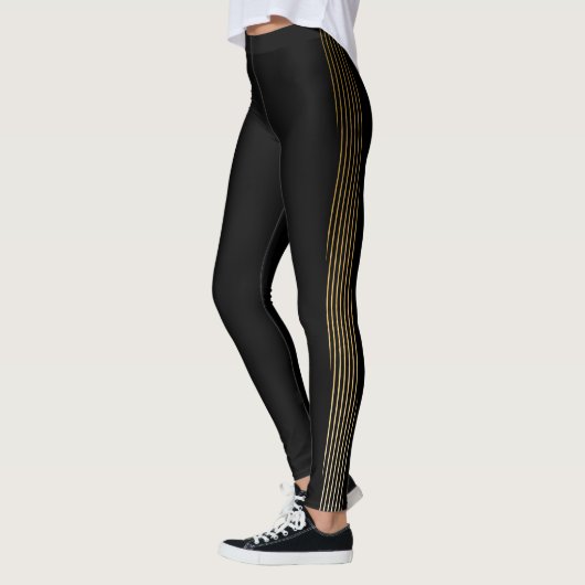 Sharp Gold Stripes Leggings (Links)