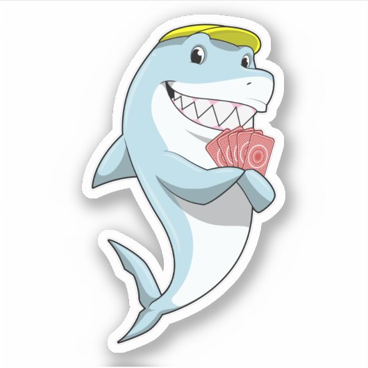 Sharp in Poker met Poker-kaarten Sticker (Voorkant)