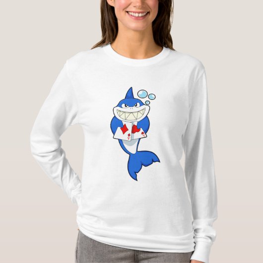 Sharp in Poker met Poker-kaarten T-shirt (Voorkant)