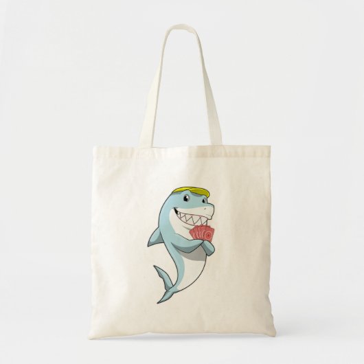 Sharp in Poker met Poker-kaarten Tote Bag (Voorkant)