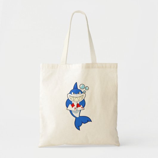 Sharp in Poker met Poker-kaarten Tote Bag (Voorkant)