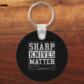 Sharp Knives - Funny Chef Gift Cooking Shirt Sleutelhanger (Voorkant)