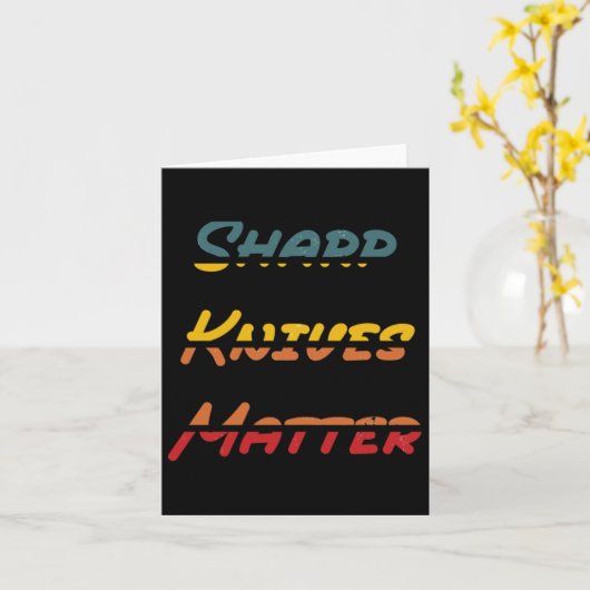 Sharp Knives-Sticker Kaart (Gele Bloem)