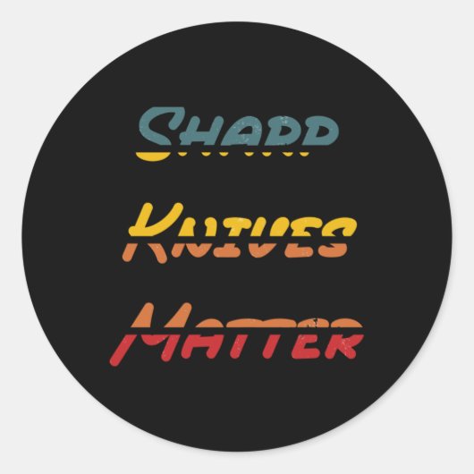 Sharp Knives-Sticker Ronde Sticker (Voorkant)