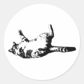 Sharp-Line Tabby Ronde Sticker (Voorkant)