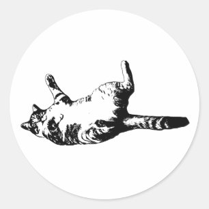 Sharp-Line Tabby Ronde Sticker