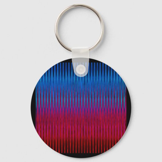 Sharp Lines of Yin Yang Abstraction Art Design Sleutelhanger (Voorkant)