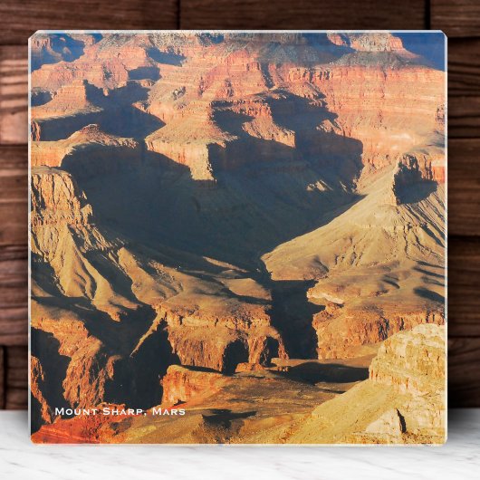 Sharp monteren op Planet Mars Foto Glazen Onderzetter