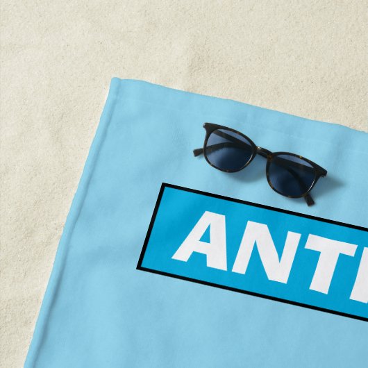 Sharp on the Beach Personalized Beach Towel Strandlaken (In situ)