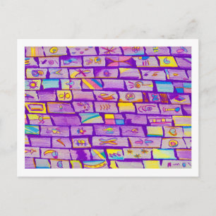 Sharp Paarse Bricks Briefkaart
