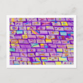 Sharp Paarse Bricks Briefkaart (Voorkant)