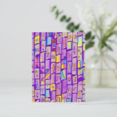 Sharp Paarse Bricks Wenskaart Briefkaart (Staand voorkant)