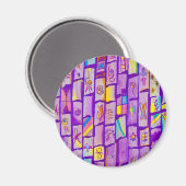 Sharp Paarse steenmagneet Magneet (Voorkant / Achterkant)