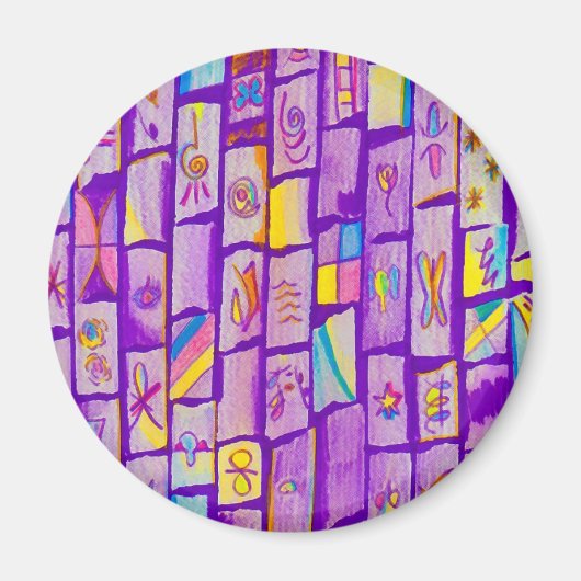 Sharp Paarse steenmagneet Magneet (Voorkant)