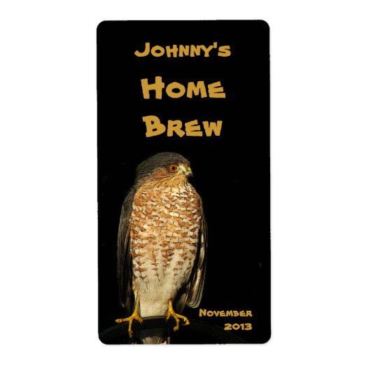 Sharp Shinned Hawk Beer Label (Voorkant)
