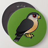 Sharp-shinned Hawk Ronde Button 6,0 Cm (Voorkant /achterkant)