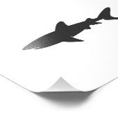 Sharp silhouet - Kies achtergrondkleur Foto Afdruk (Hoek)