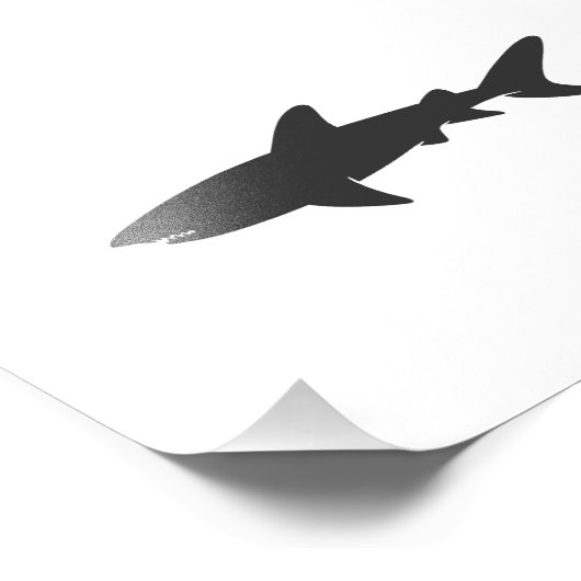 Sharp silhouet - Kies achtergrondkleur Foto Afdruk (Hoek)