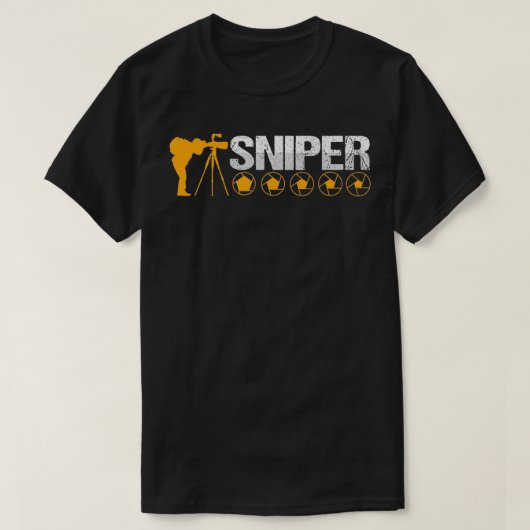 Sharp Sniper Fotograaf Cameraman Shutterbug Pho T-shirt (Design voorkant)