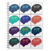 SHARP Spiral Notitieboek Multi Color Brains (Voorkant)