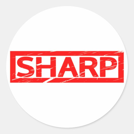 Sharp Stamp Ronde Sticker (Voorkant)