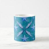 Sharp Starfish Ocean Life Nautical Coastal Blue Koffiemok (Center)