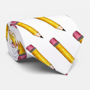 Sharp Yellow #2 Pencil Teacher School Stropdas