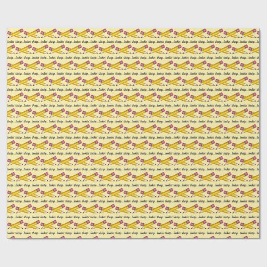 Sharp Yellow #2 potcil School Schrijven Cadeaupapier (Vlak)