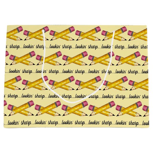 Sharp Yellow #2 potcil School Schrijven Groot Cadeauzakje (Voorkant)