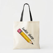 Sharp Yellow #2 potcil School Schrijven Tote Bag (Voorkant)