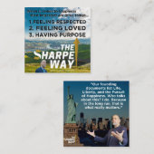 Sharpe Way Navolging geluk laat achter kaarten Vierkante Visitekaartje (Voorkant / Achterkant)