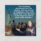 Sharpe Way Navolging geluk laat achter kaarten Vierkante Visitekaartje (Achterkant)