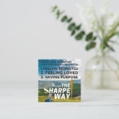 Sharpe Way Navolging geluk laat achter kaarten Vierkante Visitekaartje (Staand voorkant)