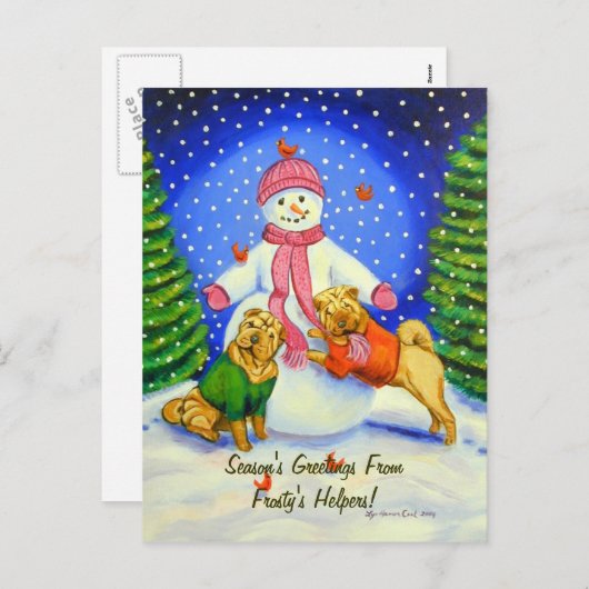 SharPei Briefkaarten (Voorkant / Achterkant)