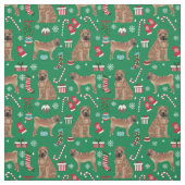 sharpei dog kerstvakantie stof (Swatch)
