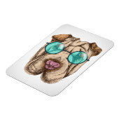 Sharpei in zonnebrillen magneet (Linkerzijde)