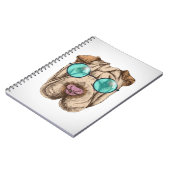 Sharpei in zonnebrillen notitieboek (Linkerzijde)