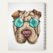 Sharpei in zonnebrillen planner (Achterkant)