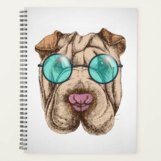 Sharpei in zonnebrillen planner (Voorkant)