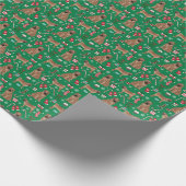 Sharpei-kerstdog verpakkingspapier cadeaupapier (Hoek)