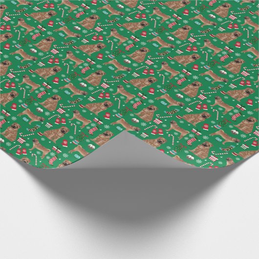 Sharpei-kerstdog verpakkingspapier cadeaupapier (Hoek)