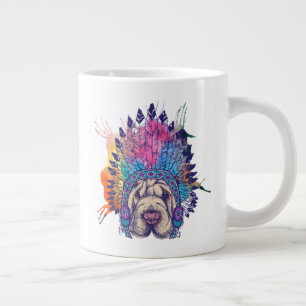 Sharpei Native American Indian Chief Grote Koffiekop