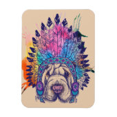 Sharpei Native American Indian Chief Magneet (Verticaal)