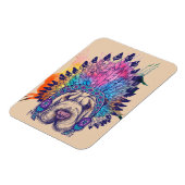 Sharpei Native American Indian Chief Magneet (Linkerzijde)