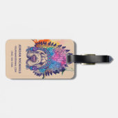 Sharpei Native American Indian Chief | Naam toevoe Bagagelabel (Achterkant horizontaal)