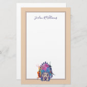 Sharpei Native American Indian Chief | Naam toevoe Briefpapier (Voorkant / Achterkant)