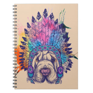 Sharpei Native American Indian Chief Notitieboek
