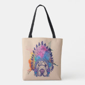 Sharpei Native American Indian Chief Tote Bag (Achterkant)