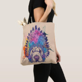 Sharpei Native American Indian Chief Tote Bag (Dichtbij)