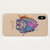 Sharpei Native American Indian Chief | Voeg je Na  Case-Mate iPhone Case (Achterkant (horizontaal))